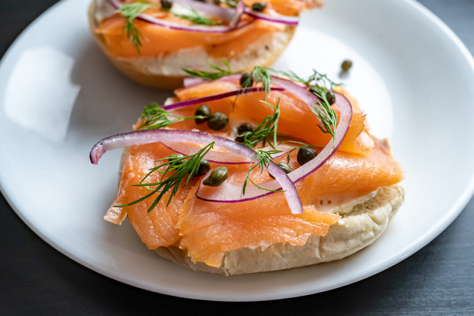 Bagel with smoked salmon Sushi Day